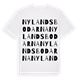 White t-shirt med Nylandsbodarna ordlek t-shirt