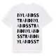 White t-shirt med Nylandsstrand ordlek t-shirt