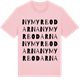 Pink Cotton t-shirt med Nymyrbodarna ordlek t-shirt