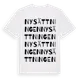 White t-shirt med Nysättningen ordlek t-shirt