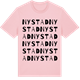 Pink Cotton t-shirt med Nystad ordlek t-shirt