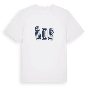Öde college t-shirt – ekologisk bomull t-shirt från Pinshirt
