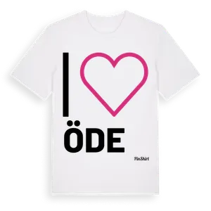 Jag älskar Öde t-shirt stort tryck – ekologisk bomull t-shirt från Pinshirt