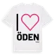 White t-shirt med Jag älskar Öden t-shirt stort tryck