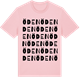 Pink Cotton t-shirt med Öden ordlek t-shirt