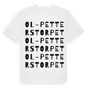 Ol-Petterstorpet ordlek t-shirt – ekologisk bomull t-shirt från Pinshirt