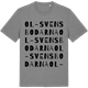 Mid Heather Gray t-shirt med Ol-Svensbodarna ordlek t-shirt