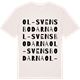 Vintage White t-shirt med Ol-Svensbodarna ordlek t-shirt