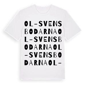 Ol-Svensbodarna ordlek t-shirt – ekologisk bomull t-shirt från Pinshirt