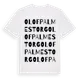 White t-shirt med Olof Palmes Torg ordlek t-shirt