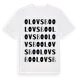 White t-shirt med Olovsbo ordlek t-shirt