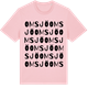Pink Cotton t-shirt med Omsjö ordlek t-shirt