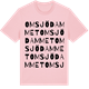 Pink Cotton t-shirt med Omsjödammet ordlek t-shirt
