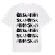 White t-shirt med Önskan ordlek t-shirt
