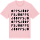 Pink Cotton t-shirt med Oppsjö ordlek t-shirt