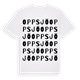 White t-shirt med Oppsjö ordlek t-shirt