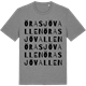 Mid Heather Gray t-shirt med Örasjövallen ordlek t-shirt