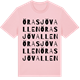 Pink Cotton t-shirt med Örasjövallen ordlek t-shirt