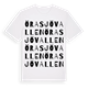 White t-shirt med Örasjövallen ordlek t-shirt