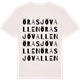 Vintage White t-shirt med Örasjövallen ordlek t-shirt