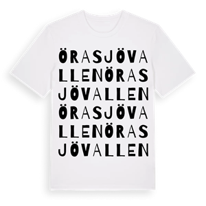 Örasjövallen ordlek t-shirt – ekologisk bomull t-shirt från Pinshirt
