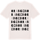Vintage White t-shirt med Oringen ordlek t-shirt
