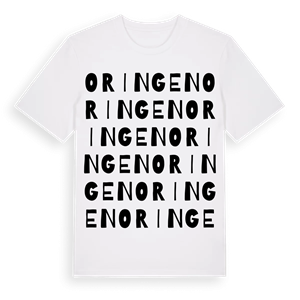 Oringen ordlek t-shirt – ekologisk bomull t-shirt från Pinshirt