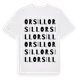 White t-shirt med Orsill ordlek t-shirt