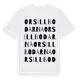 White t-shirt med Orsillbodarna ordlek t-shirt