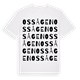 White t-shirt med Ossågen ordlek t-shirt