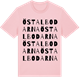 Pink Cotton t-shirt med Östalbodarna ordlek t-shirt