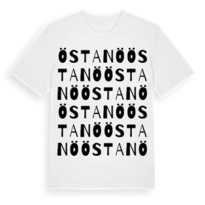 Östanö ordlek t-shirt – ekologisk bomull t-shirt från Pinshirt