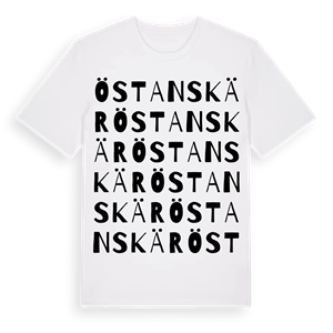 Östanskär ordlek t-shirt – ekologisk bomull t-shirt från Pinshirt