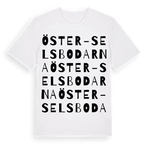 Öster-Selsbodarna ordlek t-shirt – ekologisk bomull t-shirt från Pinshirt