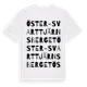 White t-shirt med Öster-Svarttjärnsberget ordlek t-shirt