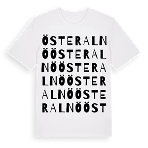 Österalnö ordlek t-shirt – ekologisk bomull t-shirt från Pinshirt