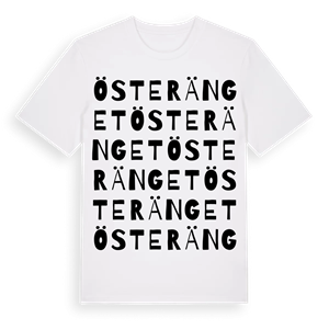 Österänget ordlek t-shirt – ekologisk bomull t-shirt från Pinshirt