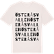 Vintage White t-shirt med Österåsvallen ordlek t-shirt