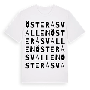 Österåsvallen ordlek t-shirt – ekologisk bomull t-shirt från Pinshirt