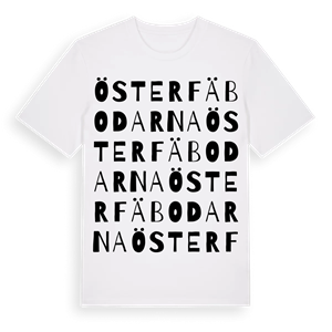 Österfäbodarna ordlek t-shirt – ekologisk bomull t-shirt från Pinshirt