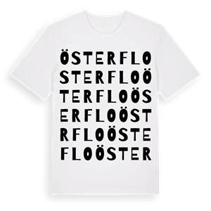 Österflo ordlek t-shirt – ekologisk bomull t-shirt från Pinshirt
