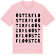 Pink Cotton t-shirt med Österflo ordlek t-shirt