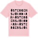 Pink Cotton t-shirt med Östergensjöbodarna ordlek t-shirt