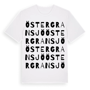 Östergransjö ordlek t-shirt – ekologisk bomull t-shirt från Pinshirt