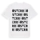 White t-shirt med Österrå ordlek t-shirt