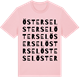 Pink Cotton t-shirt med Östersel ordlek t-shirt