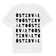 White t-shirt med Östervalto ordlek t-shirt