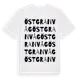 White t-shirt med Östgranvåg ordlek t-shirt