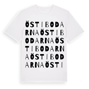 Östibodarna ordlek t-shirt – ekologisk bomull t-shirt från Pinshirt