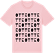 Pink Cotton t-shirt med Otte ordlek t-shirt